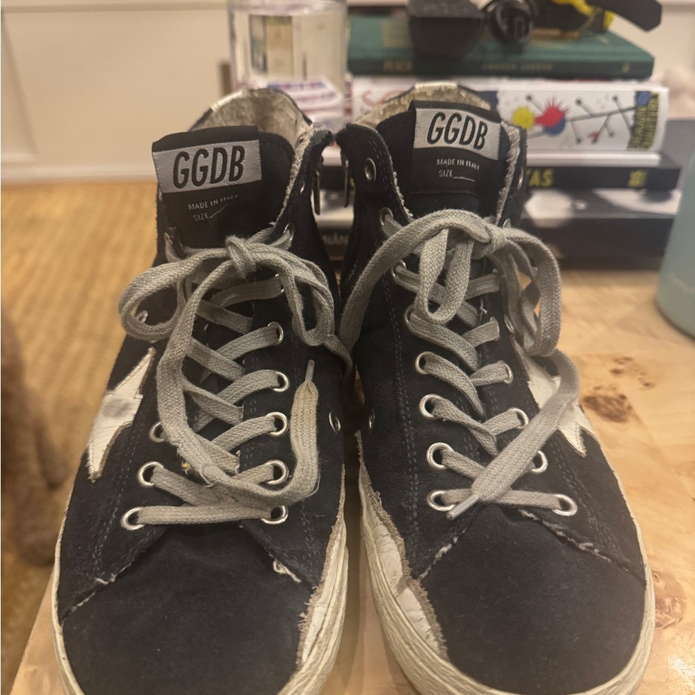 Golden Goose navy high top sneakers